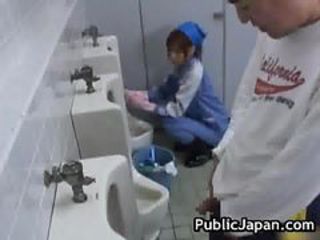 Asian Maid Public Toilet