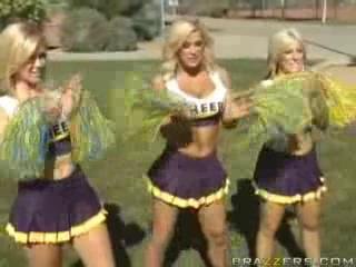 Amazing Blonde Cheerleader Outdoor Skirt Uniform