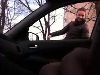 Bil Onanering Utendørs Offentlig Russisk