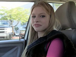 Překrásný Blondýnka Auto Studentka Teenagery