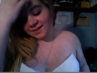 19yo Blonde Chubby Teen Masturbates On Webcam