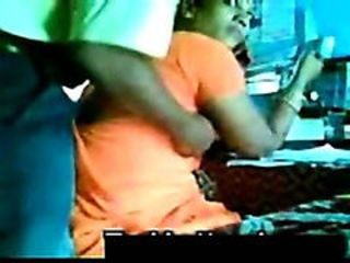 Orange Saree Aunty with  Uncle shafy
