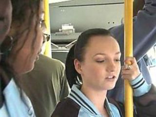 Brunette habituated increased apart from banged apart from strangers on public bus