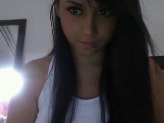 Babe Brunette Cute Long hair Piercing Webcam