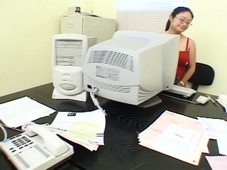 Asian Chinese Glasses Office Teen