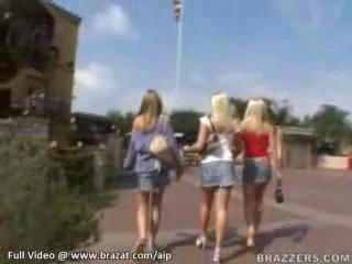 Amateur Blonde Cute Outdoor Teen Threesome
