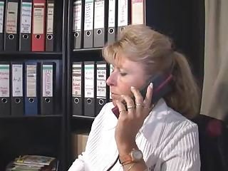 Blonde Mature Office Secretary Skinny