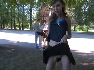 Outdoor Public Skinny Skirt Teen Young