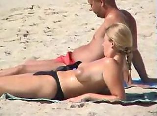Beach Big Tits MILF Nudist Outdoor Voyeur