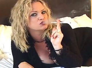 Amazing Blonde MILF Smoking