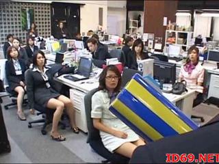 Asiática Japonesa Madura Caliente Oficina Uniforme