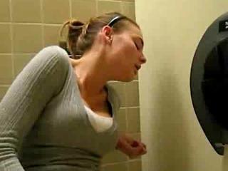 Masturbating Orgasm Teen Toilet