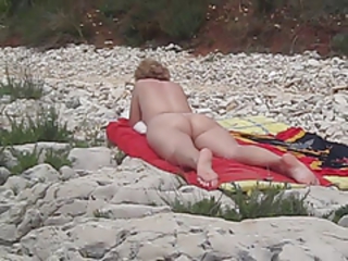 Ass Beach Nudist Outdoor Voyeur