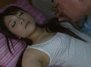 Asian Cute Daughter Sleeping