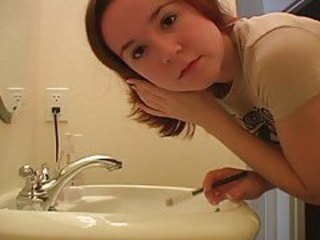Amateur Bathroom Redhead Teen