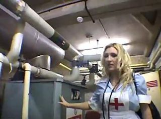 Blondine Britisch Europäisch Krankenschwester Teen  Uniform