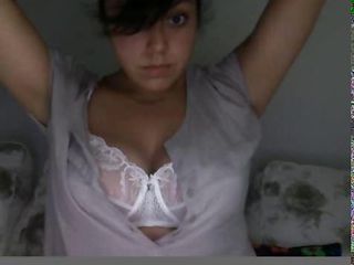 Spanish slut with big tits masturbates coupled with cum on webcam