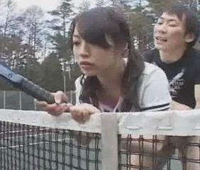 Asiër Gekleed Doggy Styl Japanees Buitelug Sport Tiener
