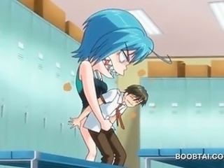 Hentai girl there swim suit teasing dick there locker room