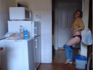 Keuken Stripper Webcam Vrouw
