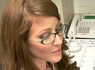 Glasses Office Redhead Secretary Teen