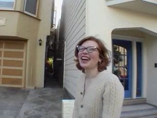 Glasses Outdoor Public Redhead Teen