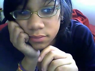 Ebony Glasses Teen Webcam