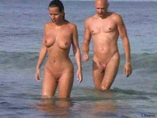 Strand Nudist Utomhus Swingers Voyeur Fru